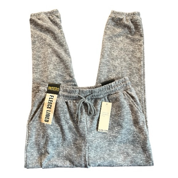 🆕 NWT Indero heather gray fleece lined joggers | S/M - Picture 1 of 7